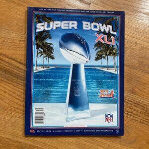 2007 Super Bowl XLI Game Program